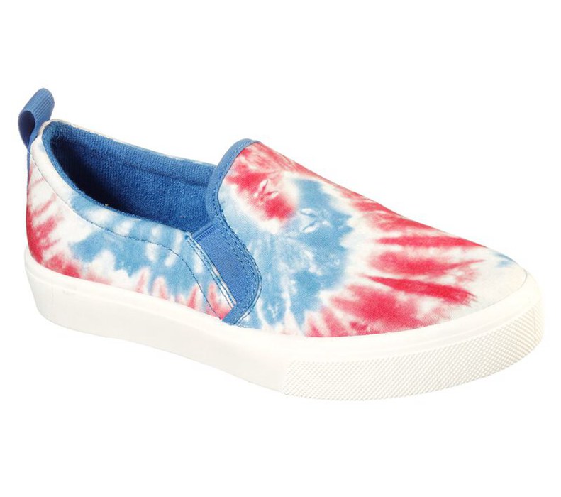 Skechers Dam Vita/Marinblå Slip On - Poppy - Hippie Hype - Sverige (SNYTC-5796)